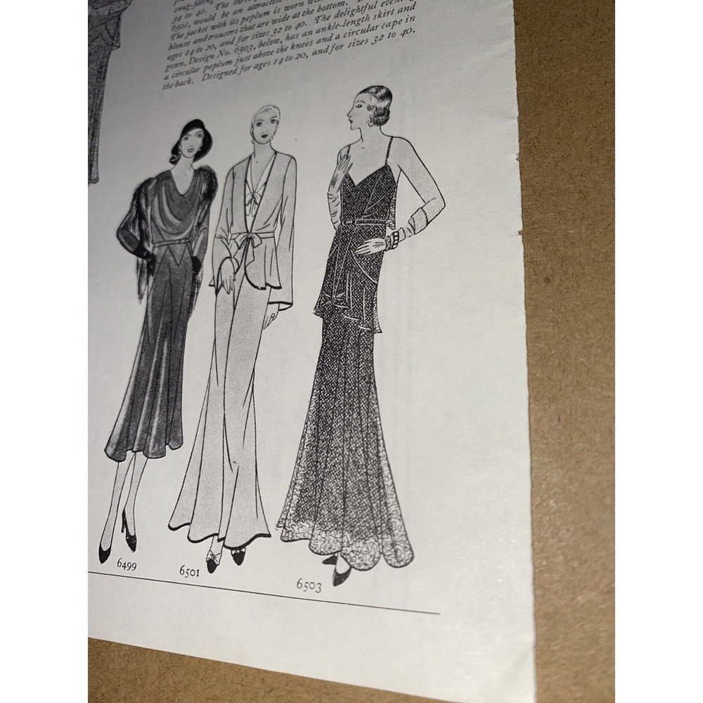 1930 Ladies Home Journal Fashion Illustration Art Deco Vintage Page - Picture 10 of 11